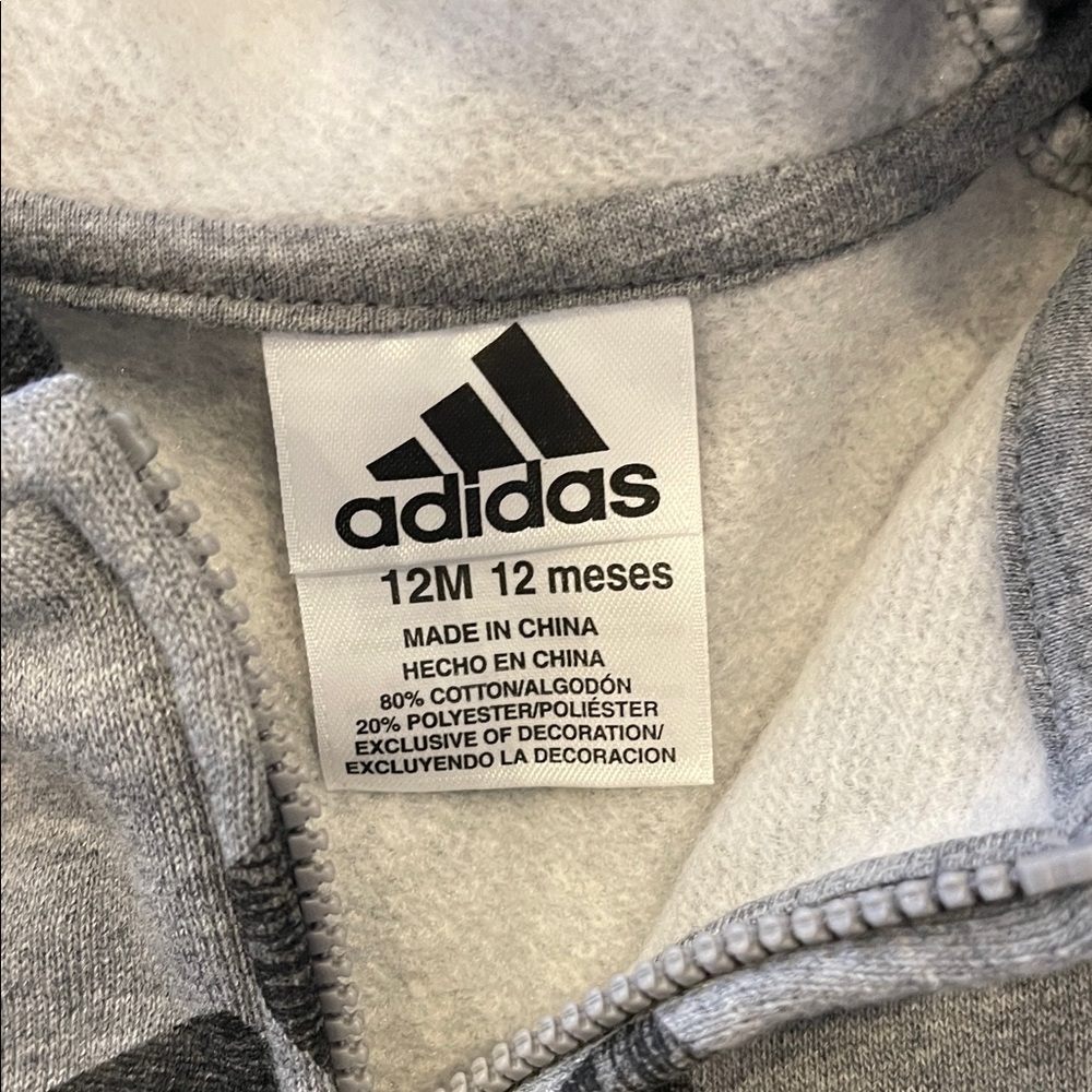 NWT Adidas Infant 2-Piece Tracksuit Set Size 12M - Picture 2 of 6